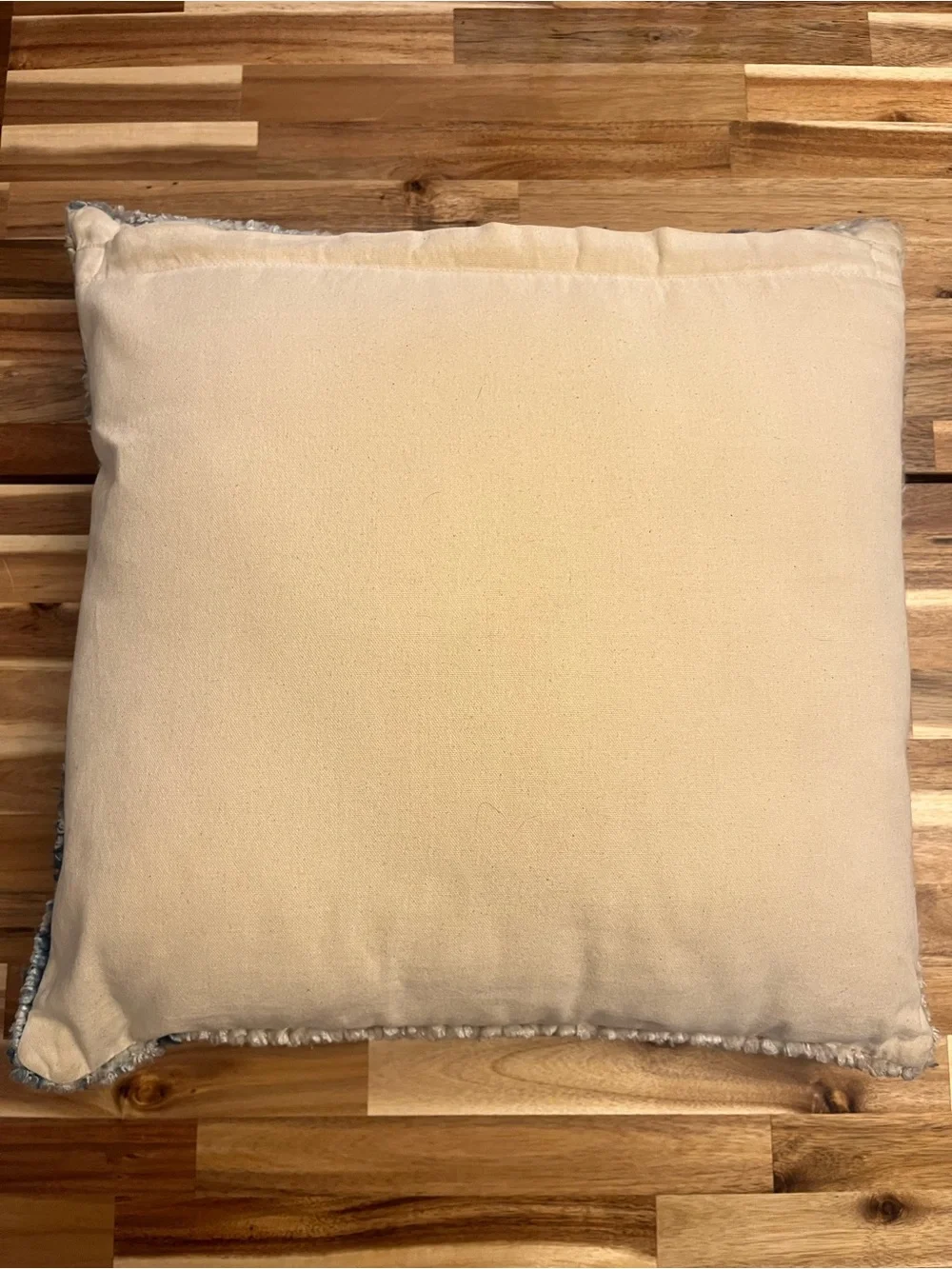 West Elm Blue and Cream Textured Accent Pillow Cover